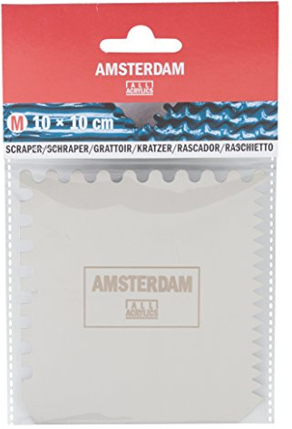 Amsterdam Colour-Scraper, Kratzer für Farbstrukturen, 10x10cm, 1 Stück