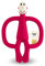 Matchstick Monkey, Original Teether & Gel Applicator, Antimicrobial Silicone Teething Toys for Baby, Easy to Grip, BPA Free, 3 Months Old+, 10.5 cm, Rubine Red Monkey