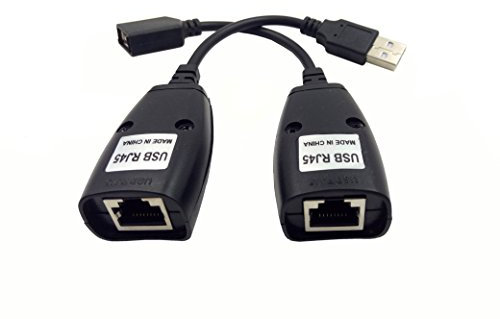 Haokiang USB Over RJ45 Cat5/5e/6 Extension Extender Cable RJ45 Adapter Set