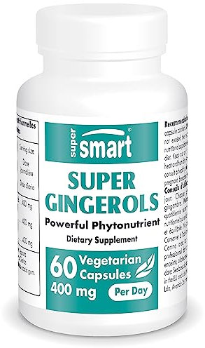 Super Gingerols - Extrait Naturel de Gingembre - Soutenir l’Immunité, Réduit les Nausées et Stimule le Tonus et l’Energie - Formule naturelle en gélules - Vegan - SuperSmart