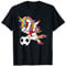 Funny Dabbing Unicorn England Football - English Flag Soccer T-Shirt