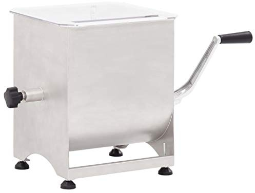 Mezcladora de Carne Manual 44 lbs - Acero Inoxidable, para Cocina Profesional y Doméstica