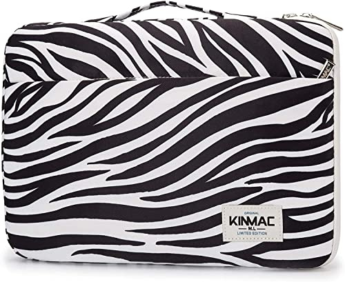 Kinmac 360° Protective Waterproof Laptop Sleeve Case with Handle Compatible with MacBook Pro 16 inch and 15 inch-15.6 inch Laptop(Zebra)