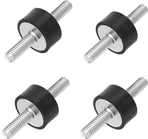 Fafeicy 4 Stück VV20*10 M6*18 Gummilager, Männliche Anti-Vibrations Silentblock Auto Bootspulen, die als Dämpfungselemente, für Vibrations- und Geräuschschutz verwendet werden (VV20*10 M6*18)