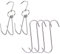 2pcs 10inch Stainless Steel Roast Duck Double Meat Hooks + 4pcs 5 inch S-Hooks for Bacon Hams Meat Processing Butcher Hook Hanging Drying BBQ Grill Cooking Smoker Hook Tool （6pcs）