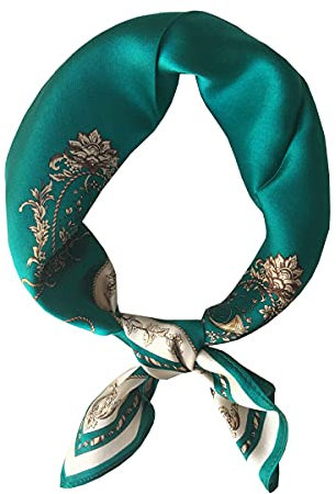 Ecroon Seide Schal Damen Halstücher Seidentuch Schals Halstuch Seidenschal Scarf Bandana Taschentuch Ansatz Handgelenk Kopftücher