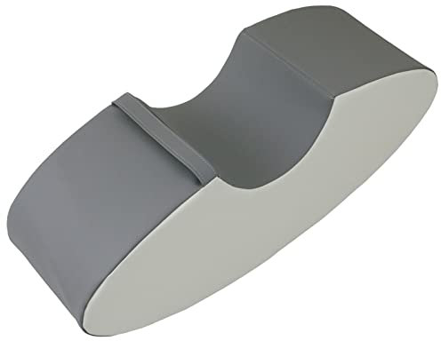 Velinda Kinderwippe Böhnchen Schaukelwippe Schaukelstuhl Schaumstoff-Wippe Wippschaukel (Farbe: weiß,grau)