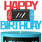 G-LOVELY'S Video Game Cake Topper - Glitter Gaming Controller Themed Birthday Party Decoration - 1 Pack, Neon Iridescent