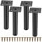 Fulushouxi 4 Pcs Furniture Legs, 5.9/15cm Adjustable Furniture Support Feet, Metal Sofa Replacement Support Feet Legs for Sofa Table Chair Desk Kitchen Cupboard Cabinets Legs Feet (15CM)
