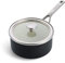 KitchenAid Steel Core Enamel 18 cm/2 Litre Saucepan with Lid, German Engineered Enamel, Induction, Oven Safe, Matte Black