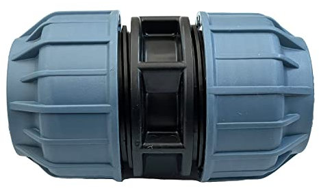 Klemmverbinder für Wasserleitung Trinkwasser Kupplung für PE-Rohr | Verbinder für Schläuche im Bewässerungssystem | Adapter Kunststoffkupplung für Wasserrohr 25 mm