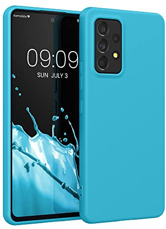 kwmobile Hülle kompatibel mit Samsung Galaxy A53 5G Hülle - weiches TPU Silikon Case - Cover geeignet für kabelloses Laden - Cool Glacier