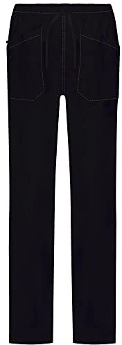 PALLTEX UTI Pantalones de Cocinero Unisex, Pantalones de Cocinero, Pantalones de Panadero EN 13688 con Cintura elástica con cordón, Negro, S