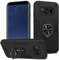 Btstring Hülle kompatibel mit Samsung Galaxy S8, Militär Standard Stoßfest Handyhülle Case Hybrid Metall Ring Halter Schutzhülle Handy Hüllen Cover -Schwarz