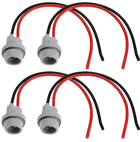 ECSiNG 4PCS Rubber Lamp Holder T10 W-5-W 147 501 LED Bulb Socket Connector for Car Truck Trailer Boat Side Light License Plate Light Interior Light Bulb Holder