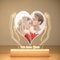 KoxSmar Personalisierte Valentinstagsgeschenk für Sie und Ihn, Personalisierte Bilderrahmen mit Foto, Acrylglas Personalisiert mit Licht, Personalisiertes Geschenke für Freund, Freundin, Paar