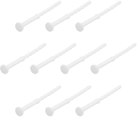 sourcing map 20PCS Fan Shock Absorbing Rubber Nail, Long Style Computer Hardware Cooling Fan Screws Anti Noise Shockproof Silicone Rubber Cooler for PC, White