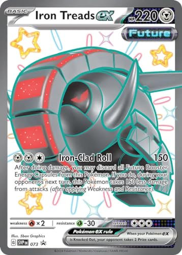 Iron Treads ex SVP073 Pokemon Promo Card (Scarlet & Violet Promo Series) + 1x TitanCards® Toploader