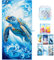 ZIOSINM Strandtuch 180 * 90cm Strandhandtuch Mikrofaser Badetuch Groß, Mikrofaser Strandhandtücher Handtuch Beach Towel XXL für Schwimmen, Strand, Reisen, Sandabweisend (Meeresschildkröte)