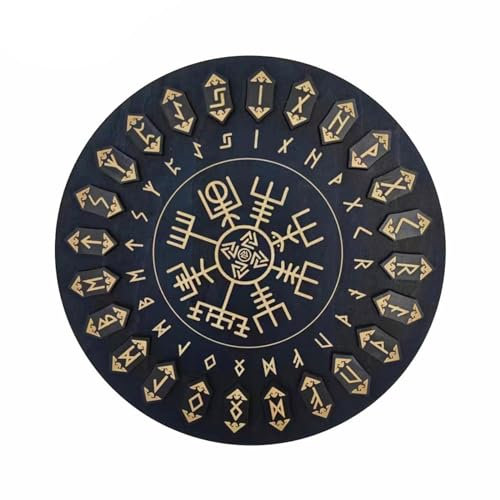 Yooghuge Runensteine Set Massivholz Rune Mit Brett Set Für Reisen Weissagungen Hexerei Holz Orakel Runensteine Set