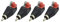 Dolaso 4 PCS Male RCA Adapter to 2 Screw Terminal Strip Speaker Phono, RCA to Speaker Wire Adapter, Video Audio Spring Press Type Balun for CCTV