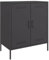 vidaXL Sideboard, Kommode mit Stauraum, Anrichte Schrank für Wohnzimmer, Beistellschrank Mehrzweckschrank, Industrie-Stil, Schwarz Stahl