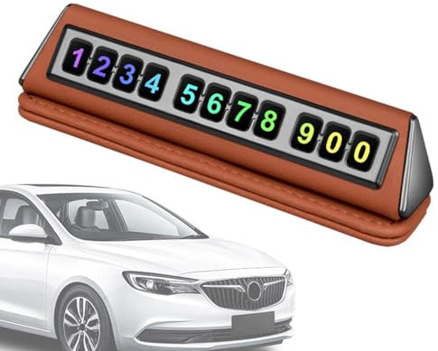Kfz-Parknummernschild – Kfz-Kennzeichen zum Parken – Magnetische Telefonnummerkarte Nummernschild für Autos SUVs