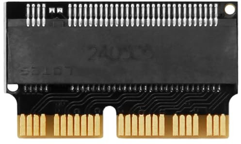 Kasoud Ngff M.2 Nvme Ssd Adapter Card, M.2 Nvme Macbook Ssd Convert Adapter for Upgrade 2013-2015 Macbook (Black)
