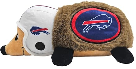 Pets First NFL Buffalo Bills Plush Hedgehog Toy for Dogs & Cats, Cool Soft Pet Toy for Fun and Interactive Play, Dog Chew Toy with Squeaker, Licensed Hot Pet Toy