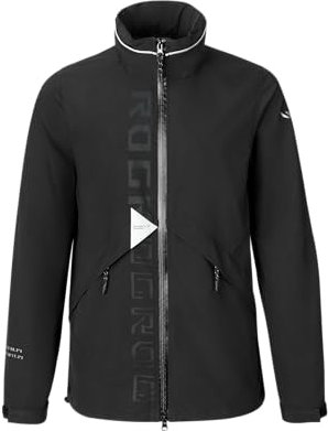 ASUS ROG Apex Windbreaker (wasser- und windabweisend, atmungsaktives Mesh-Innenfutter, verstaubare Kapuze, doppelter Reißverschluss, Schwarz)