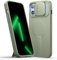 SURITCH Coque Magnétique Compatible avec iPhone 12 Pro Max/13 Pro Max, Coque de Protection avec Couvercle Coulissant pour Appareil Photo et Support réglable(Vert)