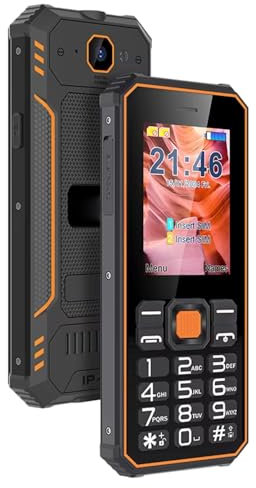 POCDOKYZ Téléphone Portable Senior 2G - Téléphone pour Personnes âgées étanche IP68 avec réseau 2G, Haut-Parleur Fort 1325, Batterie Amovible 2500mAh, Outil de Suppression de Carte SIM,Black