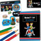 Mitgebsel-Set * DIE DREI ??? KIDS * mit Mal- und Rätselheft, 8 Sticker und 4 Buntstiften | perfekt als Mitgebsel oder Geschenk | Malbuch Malen Malblock Kinder Fragezeichen Detektive Jungen