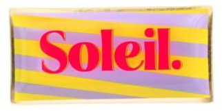 Gift Company - Teller, Glasteller - Love Plates - Glas - Motiv: Soleil - Farbe: Mehrfarbig - 10 x 0,8 x 21 cm