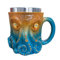 Chope à bière inspirée de Cthulhu avec motif 3D de pieuvre Kraken - Chope fantaisie en résine pour homme, cadeau unique pour les amateurs d'horreur et de pirates, idéale pour Halloween, décoration de