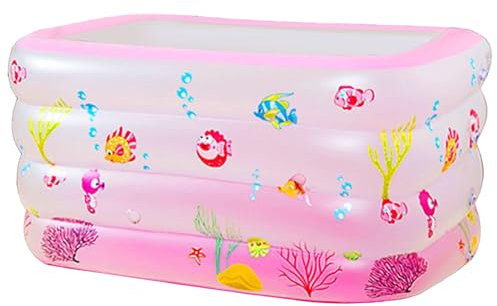 Piscina inflable para niños pequeños - niño pequeño, juego de agua | Piscina inflable para niños pequeños con tapón de drenaje, gran piscina duradera para uso en el patio trasero, piscina de fondo sua