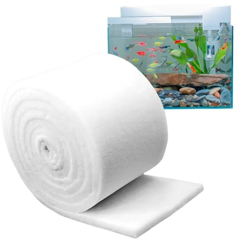 ALICEEDG Polyester Filterschwamm, Filterwatte Aquarium, Verdickung, Hohe Dichte Filterschwamm 1m x 12cm, Aquarium Filterschwamm für die Filtration von Klimaanlagen, Aquarium Filtermatte
