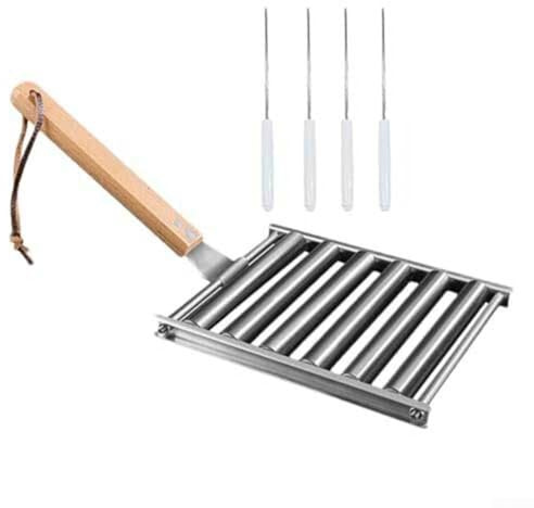 Edelstahl Wurst Roller Rack BBQ Grillwerkzeug Wurst Roller Grill Zubehör für Bratwurst und Mais