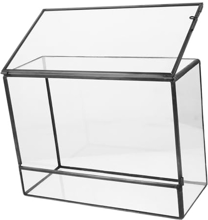 SHINEOFI Ökologische Mikrolandschaft Terrarium Glasbox Für Zimmerpflanzen Moos Terrariumhalter Transparent Klein 145x80x195mm Tischdeko Selbstgemacht Landschaftsbehälter
