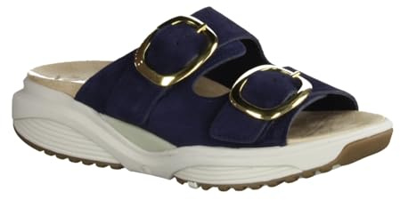 Xsensible Mykonos Navy (Dunkelblau) - Pantolette - Damenschuhe Pantolette/Zehentrenner, Blau, leder, Gr. 38 EU