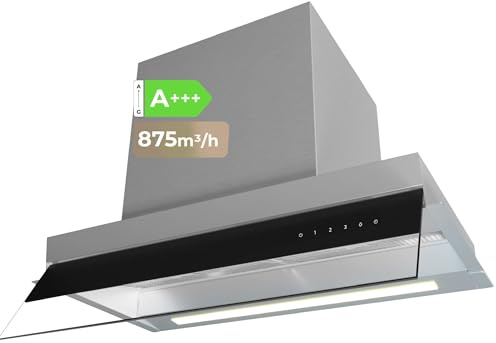 Campana Extractora EVVO - Clase A, Succión 620 m3/h, Motor 70W, Campana Extractora Integrable con Filtro de Carbón Activo y Aluminio, 3 Velocidades + Boost, Temporizador, (CEi56)