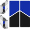 Reflektierende zweifarbige Aufkleber kompatibel mit Givi Monokey Trekker Outback Topcase Aluminium Top Case 37 42 48 L (blau-schwarz)
