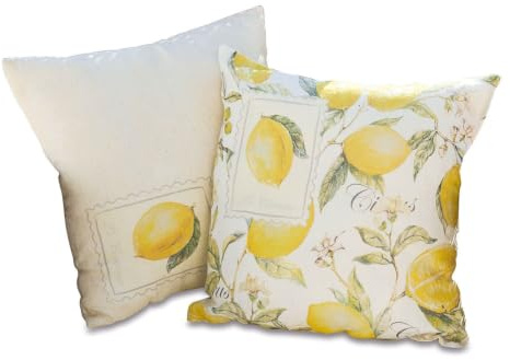 Loberon Kissenhülle 2er Set Lantagenet - gelb/beige