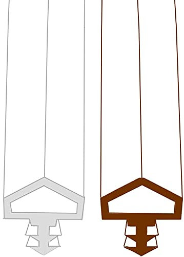 Tappo antivento guarnizione porta, Porta in legno - larghezza scanalatura 3,8 mm/profondità scanalatura 6,5 mm/battuta 12 mm Guarnizioni per finestre guarnizioni in gomma (10M, white)