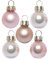 Inge Glas Magic Mini-Weihnachtskugeln 2cm 25 Stück | kleine Christbaumkugeln in Karton-Box (Pearly Rose | rosa beige)