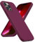 ORNARTO Cover per iPhone 13 Pro Max in Silicone Liquido, Protezione in Gomma Gel per Tutto il Corpo Protettiva Antiurto Rinforzato con Fodera in Microfibra, iPhone 13 Pro Max Custodia 6,7”-Vino Rosso