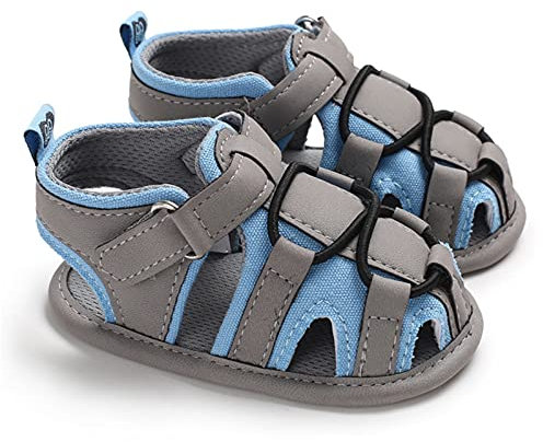 Wlabe Enfant Sandales et Nu-pieds Bout Fermé en Cuir Bébé Sport Chaussure Sandales de Randonnée d'été pour Garçon Fille 0-18 Mois