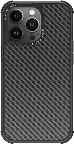 Blackrock 217033, Custodia resistente in carbonio per Apple iPhone 13 Pro I, in fibra di carbonio (carbonio nero)