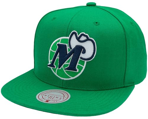Mitchell & Ness Dallas Mavericks Green Team Ground 2.0 Snapback HWC Cap Kappe Basecap