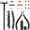 Swpeet 17-teiliges Bogenschießen-Saiten-Werkzeug-Set, Bogenschießen-Schnallenzange, Bogenseiten-Nocken-Sets Bogenschießen, T-Form Bogen Square Lineal